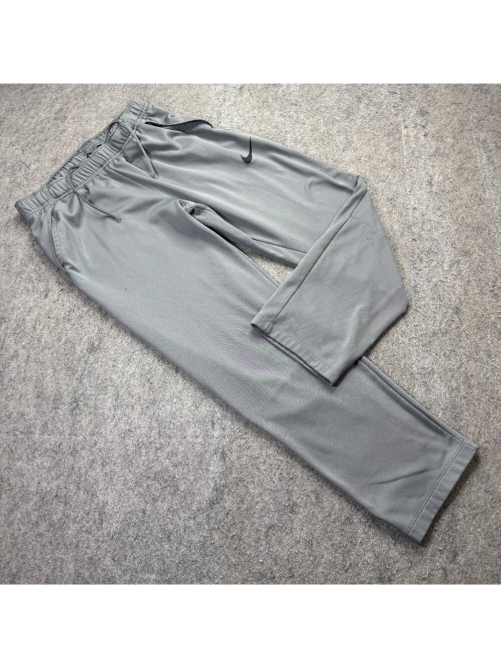 Nike Epic Training Track Pants Men M Gray 28" Fleece Tapered Open Hem CU4949